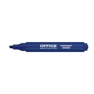 Marker permanentny OFFICE PRODUCTS, ścięty, 1-5mm (linia), niebieski, Markery, Artykuły do pisania i korygowania