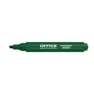Marker permanentny OFFICE PRODUCTS, ścięty, 1-5mm (linia), zielony, Markery, Artykuły do pisania i korygowania