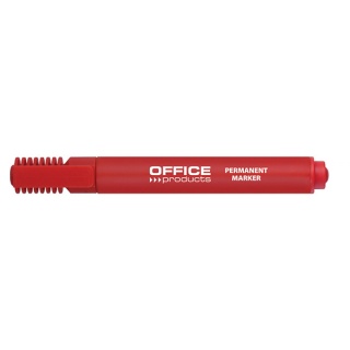 Marker permanentny OFFICE PRODUCTS, ścięty, 1-5mm (linia), czerwony, Markery, Artykuły do pisania i korygowania