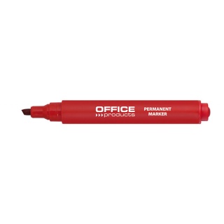 Marker permanentny OFFICE PRODUCTS, ścięty, 1-5mm (linia), czerwony, Markery, Artykuły do pisania i korygowania