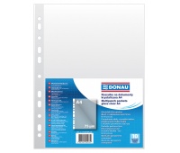 Punched Pockets DONAU, PP, A4, crystal clear, 75 micr., 10 pcs