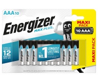 Bateria ENERGIZER Max Plus, AAA, LR03, 1,5V, 10szt., Baterie, Urządzenia i maszyny biurowe