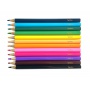 Colored pencils GIMBOO Jumbo, hexagonal shape, 12 pcs, assorted colors