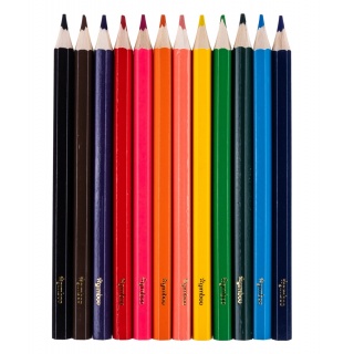 Kredki oł&oacute;wkowe GIMBOO Jumbo, sześciokątne, 12szt., mix kolor&oacute;w, Plastyka, Artykuły szkolne