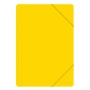 Teczka z gumką OFFICE PRODUCTS, A4, PP, 500mikr., 3-skrz., żółta, Teczki płaskie, Archiwizacja dokumentów