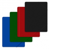 Teczka z gumką OFFICE PRODUCTS, A4, PP, 500mikr., 3-skrz., mix kolorów, Teczki płaskie, Archiwizacja dokumentów