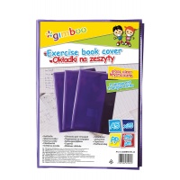 School Exercise Book Cover GIMBOO, crystal clear, A5, 150 micr., violet