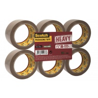 Scotch® Packaging Tape Heavy, Brown, 1 Roll, 50 mm x 66 m