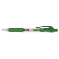 Długopis automatyczny Q-CONNECT 0,7mm, zielony, Długopisy, Artykuły do pisania i korygowania