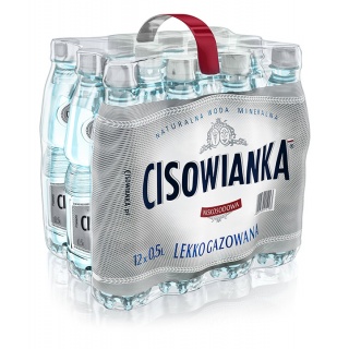 Woda CISOWIANKA, lekko gazowana, butelka plastikowa, 0,5l, Woda, Artykuły spożywcze