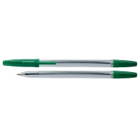 Długopis OFFICE PRODUCTS, 1,0mm, zielony, Długopisy, Artykuły do pisania i korygowania