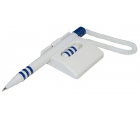 Ballpoint pen on a spring OFFICE PRODUCTS, horizontal position, self-adhesive, blue