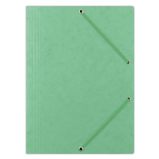 Teczka z gumką DONAU, preszpan, A4, 390gsm, 3-skrz., jasnozielona, Teczki płaskie, Archiwizacja dokumentów