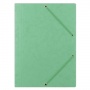 Elasticated File OFFICE PRODUCTS, pressed board, A4, 390 gsm, 3 flaps, light green