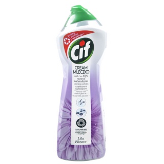Mleczko do czyszczenia CIF Lila Flowers, 780g, Środki czyszczące, Artykuły higieniczne i dozowniki