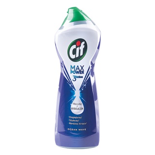 Mleczko do czyszczenia CIF Max Power Ocean, z wybielaczem, 1001g, Środki czyszczące, Artykuły higieniczne i dozowniki