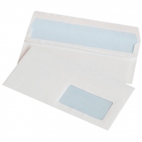 Envelope Self Seal OFFICE PRODUCTS, SK, DL, 110x220mm, 75gsm, 1000pcs, right window 45x90mm, white