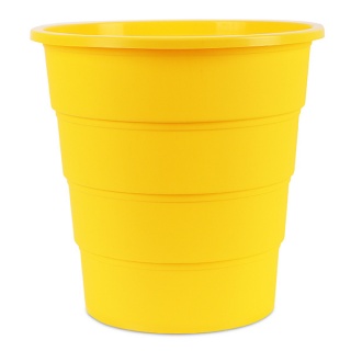 Kosz na śmieci OFFICE PRODUCTS, pełny, 16l, żółty, Kosze plastik, Wyposażenie biura