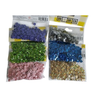 CEKINY 6mm 10g R&Oacute;ŻNE KOLORY, Cekiny, konfetti, Art. kreatywne