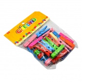 KLAMERKI GRUBE KOLOR 24szt, Patyczki, klamerki, Art. kreatywne