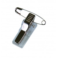 Clips with safety-pins for ID tags OFFICE PRODUCTS, self-adhesive, 100 pcs