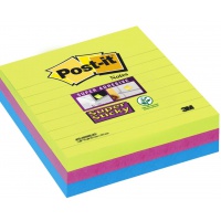 karteczki, bloczek, notes, karteczki samoprzylepne, post it, bloczek samoprzylepny, post-it, kartki samoprzylepne, karteczki samoprzylepny, bloczki samoprzylepne, postit, BLOCZEK, 675-3SSMX-, XL, super sticky, w linię, kolorowe, duże karteczki