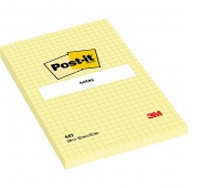 Post-it® Large Notes Canary Yellow™, Grid Pad, 101 mm x 152 mm