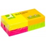 Bloczek samoprzylepny Q-CONNECT Rainbow, 76x76mm, 4x3x80k, neon, mix kolorów, Bloczki samoprzylepne, Papier i etykiety
