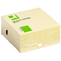 Self-adhesive Cube Q-CONNECT, 76x76 mm, 1x400 sheets, yellow