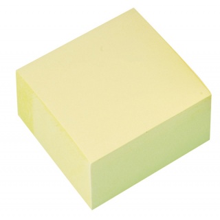 Kostka samoprzylepna Q-CONNECT, 76x76mm, 400 kart., żółty, Bloczki samoprzylepne, Papier i etykiety