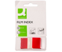 Filing Index Tabs Q-CONNECT, PP, 25,4x43,7mm, 50 sheets, red