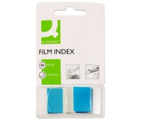 Filing Index Tabs Q-CONNECT, PP, 25,4x43,7mm, 50 sheets, blue