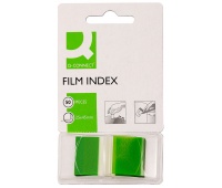 Filing Index Tabs Q-CONNECT, PP, 25,4x43,7mm, 50 sheets, green