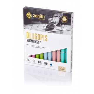 Długopis automatyczny Zenith 7 Pastel - box 10 sztuk mix kolorów, Długopisy, Artykuły do pisania i korygowania