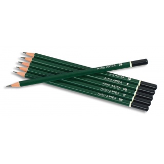 Ołówki do szkicowania w metalowym pudełku 6 sztuk, Ołówki, Artykuły do pisania i korygowania
