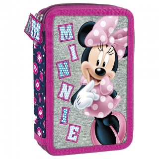 PIÓRNIK Z WYPOSAŻENIEM DWUKOMOROWY MINNIE 21, Piórniki, Artykuły szkolne