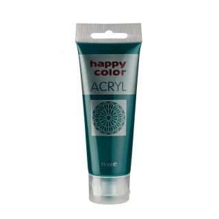 Farba akrylowa 75ml, ciemnozielony, Happy Color, Plastyka, Artykuły szkolne