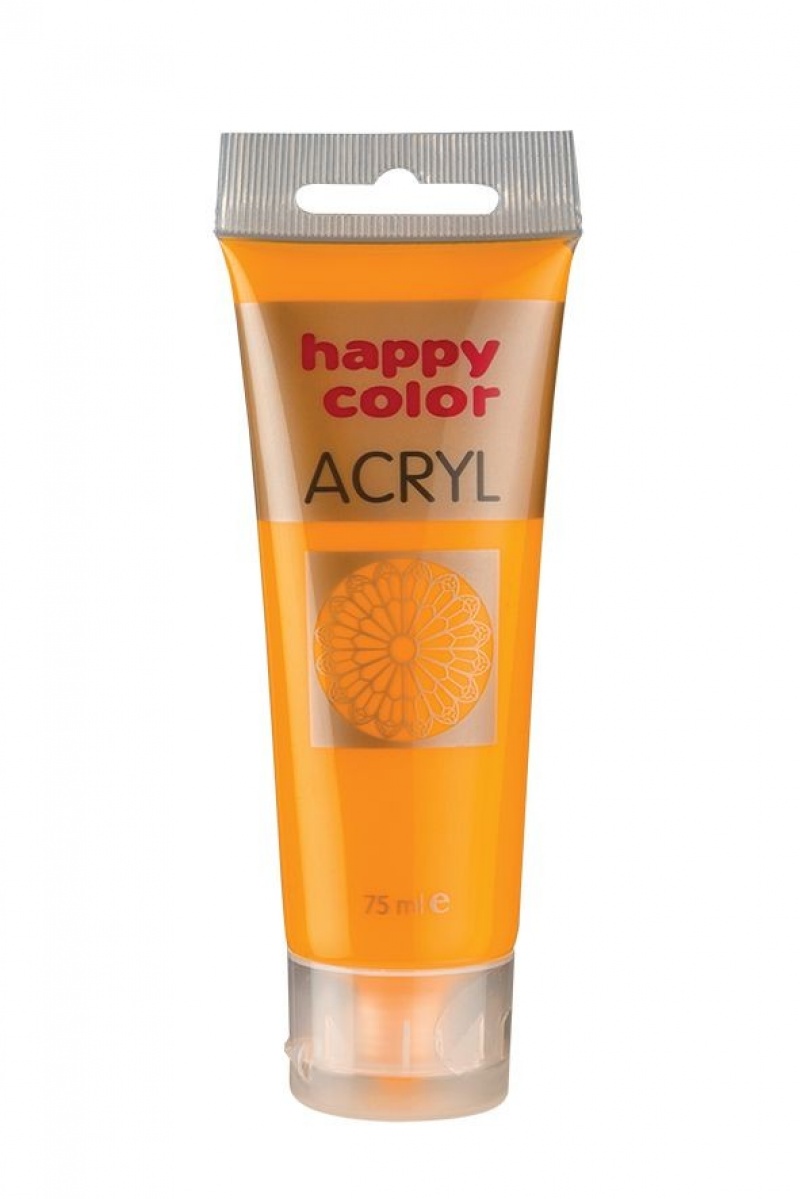 Farba akrylowa 75ml, ciemnożółty, Happy Color, Plastyka, Artykuły szkolne