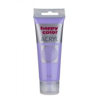 Farba akrylowa 75ml, fioletowy pastelowy, Happy Color, Plastyka, Artykuły szkolne