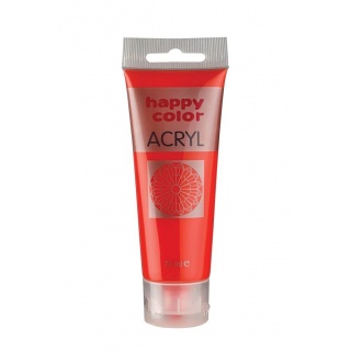 Farba akrylowa 75ml, jasnoczerwony, Happy Color, Plastyka, Artykuły szkolne