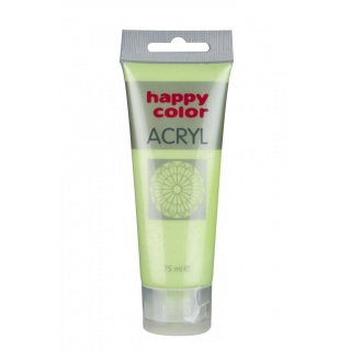 Farba akrylowa 75ml, limonka metalik, Happy Color, Plastyka, Artykuły szkolne
