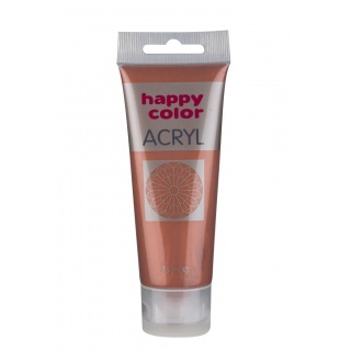 Farba akrylowa 75ml, miedź klasyczny metalik , Happy Color, Plastyka, Artykuły szkolne