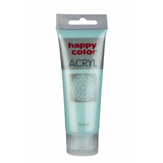 Farba akrylowa 75ml, miętowy metalik, Happy Color, Plastyka, Artykuły szkolne