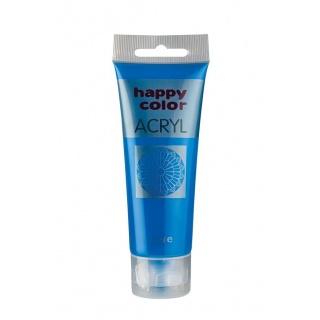 Farba akrylowa 75ml, niebieski, Happy Color, Plastyka, Artykuły szkolne