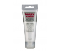 Farba akrylowa 75ml, srebrny, Happy Color, Plastyka, Artykuły szkolne