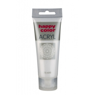 Farba akrylowa 75ml, srebrny, Happy Color, Plastyka, Artykuły szkolne