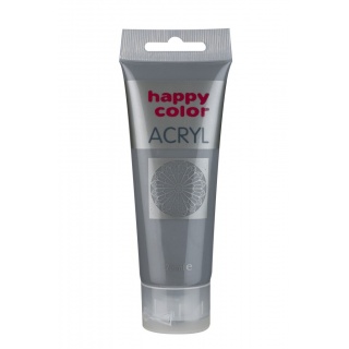Farba akrylowa 75ml, szary, Happy Color, Plastyka, Artykuły szkolne