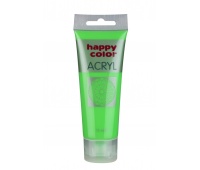 Farba akrylowa 75ml, zielony fluo, Happy Color, Plastyka, Artykuły szkolne