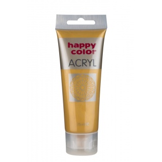 Farba akrylowa 75ml, złoty, Happy Color, Plastyka, Artykuły szkolne