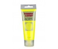 Farba akrylowa 75ml, żółty fluo, Happy Color, Plastyka, Artykuły szkolne